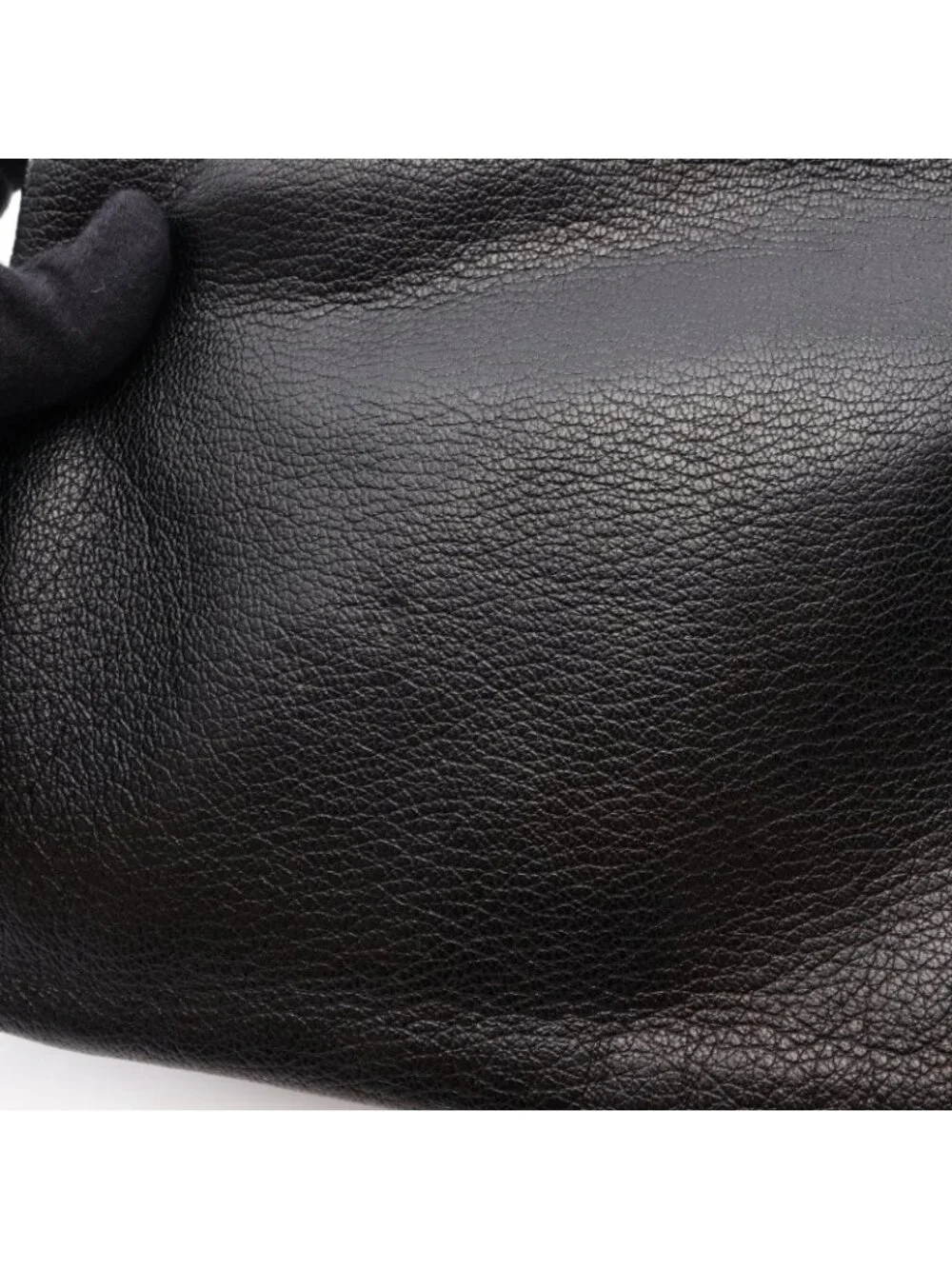 Balenciaga Clutch Classic Envelope Black Leather Metallic Edge